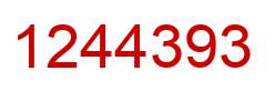 Number 1244393 red image