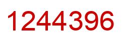 Number 1244396 red image