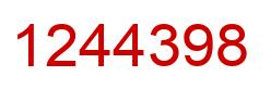 Number 1244398 red image