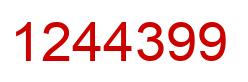 Number 1244399 red image