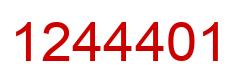 Number 1244401 red image