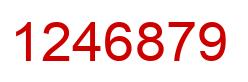 Number 1246879 red image