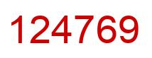 Number 124769 red image