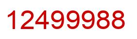 Number 12499988 red image