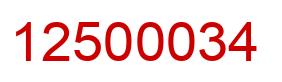 Number 12500034 red image