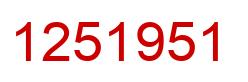 Number 1251951 red image