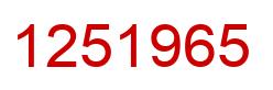 Número 1251965 imagen rojo