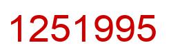 Number 1251995 red image