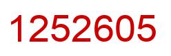 Number 1252605 red image