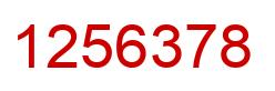 Number 1256378 red image