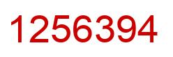 Number 1256394 red image
