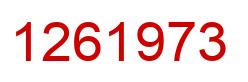 Number 1261973 red image