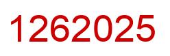 Number 1262025 red image