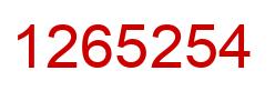 Número 1265254 imagen rojo