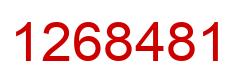 Number 1268481 red image