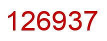 Number 126937 red image