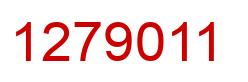Number 1279011 red image