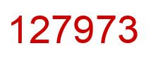 Number 127973 red image