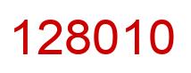 Number 128010 red image