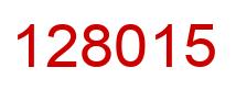 Number 128015 red image