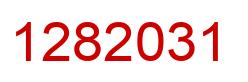 Number 1282031 red image
