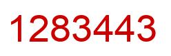 Number 1283443 red image