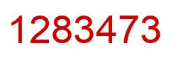 Number 1283473 red image