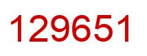 Number 129651 red image