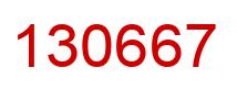 Number 130667 red image