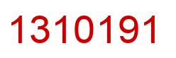Number 1310191 red image