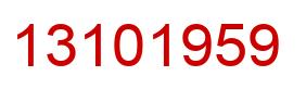 Number 13101959 red image