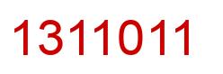 Número 1311011 imagen rojo