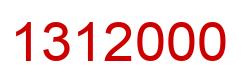 Number 1312000 red image