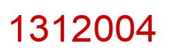 Number 1312004 red image