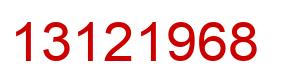 Number 13121968 red image