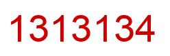 Number 1313134 red image