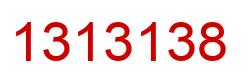 Number 1313138 red image