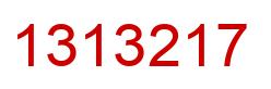 Number 1313217 red image