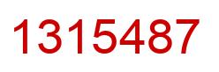 Number 1315487 red image