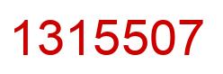 Number 1315507 red image