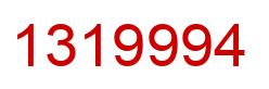 Number 1319994 red image