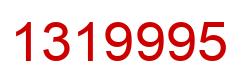 Number 1319995 red image
