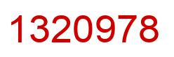 Number 1320978 red image