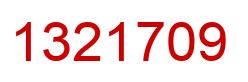 Number 1321709 red image