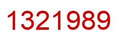 Number 1321989 red image