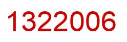Number 1322006 red image