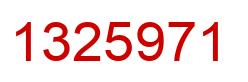 Number 1325971 red image
