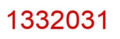 Número 1332031 imagen rojo