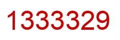 Number 1333329 red image
