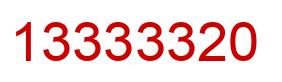Number 13333320 red image